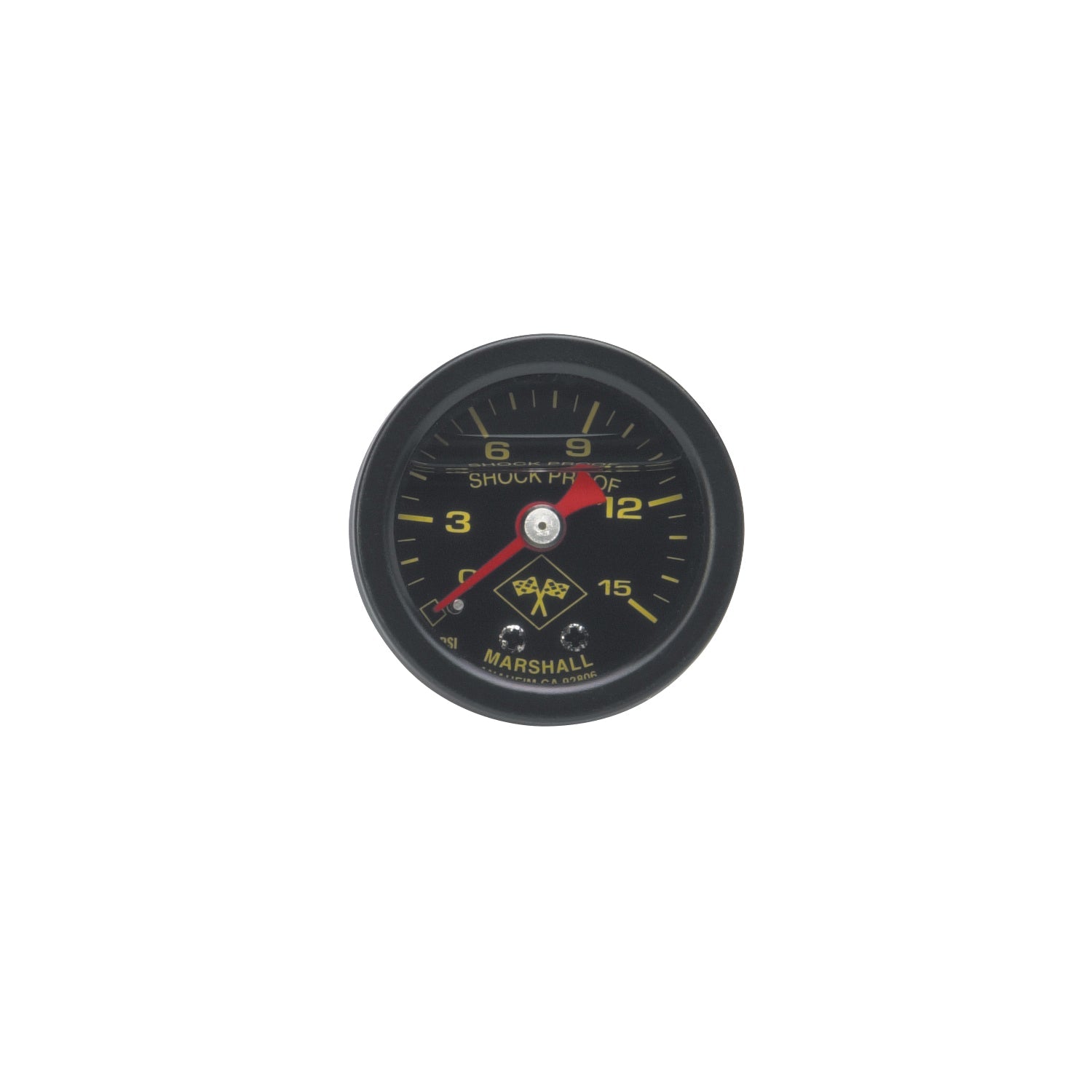 (0-15) PSI Fuel Pressure Gauge, Black Face And Case Liquid Filled