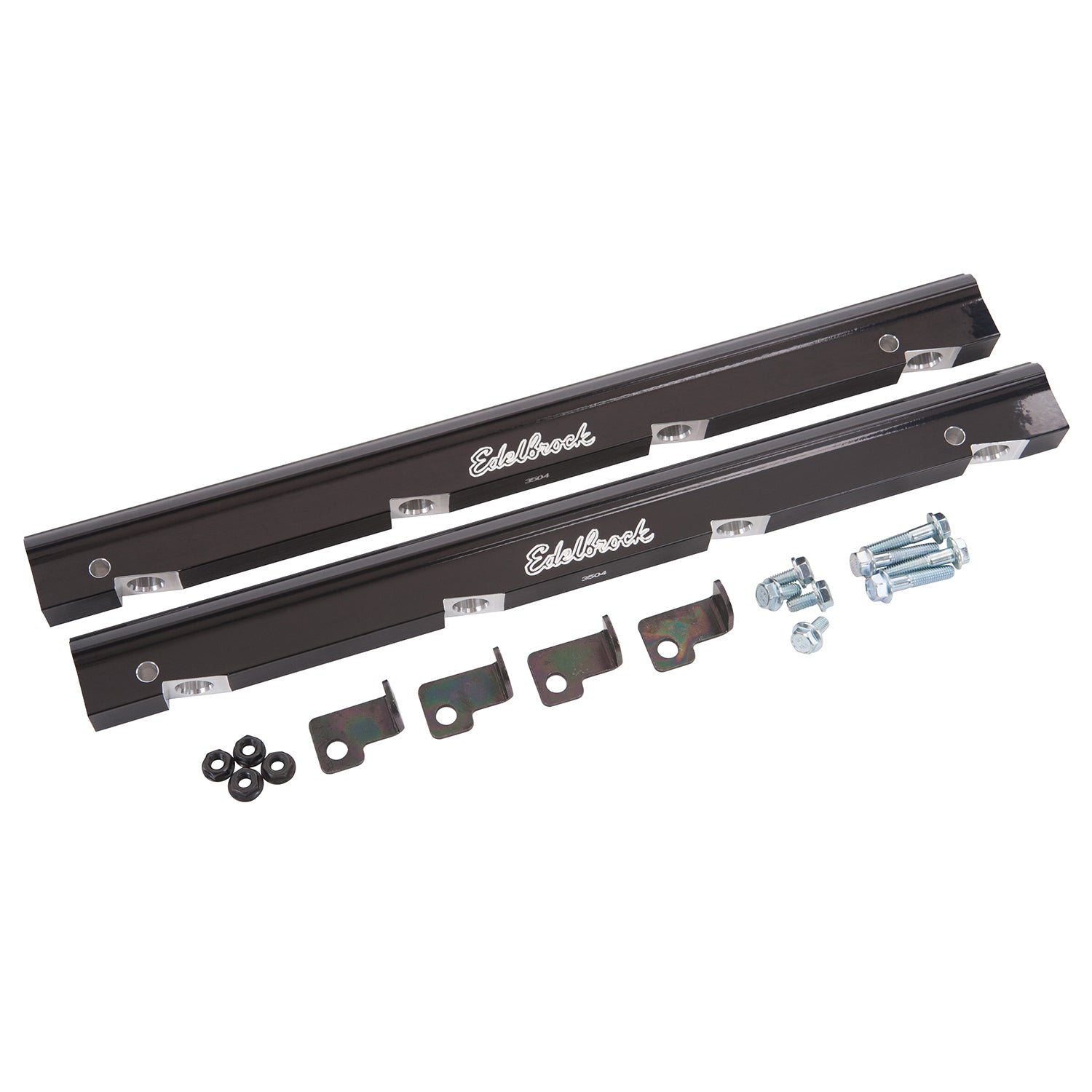 Fuel Injector Rail Kit #3504, -6 AN Black Anodized For Holden Small-Block