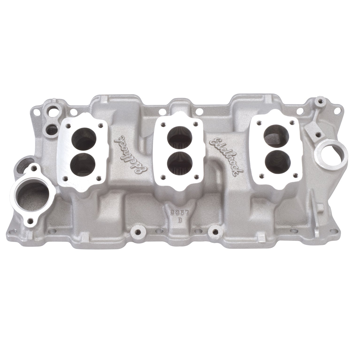 Edelbrock C-357-B Triple-Deuce Manifold for S/B Chevy 4-Bolt Carb Pattern