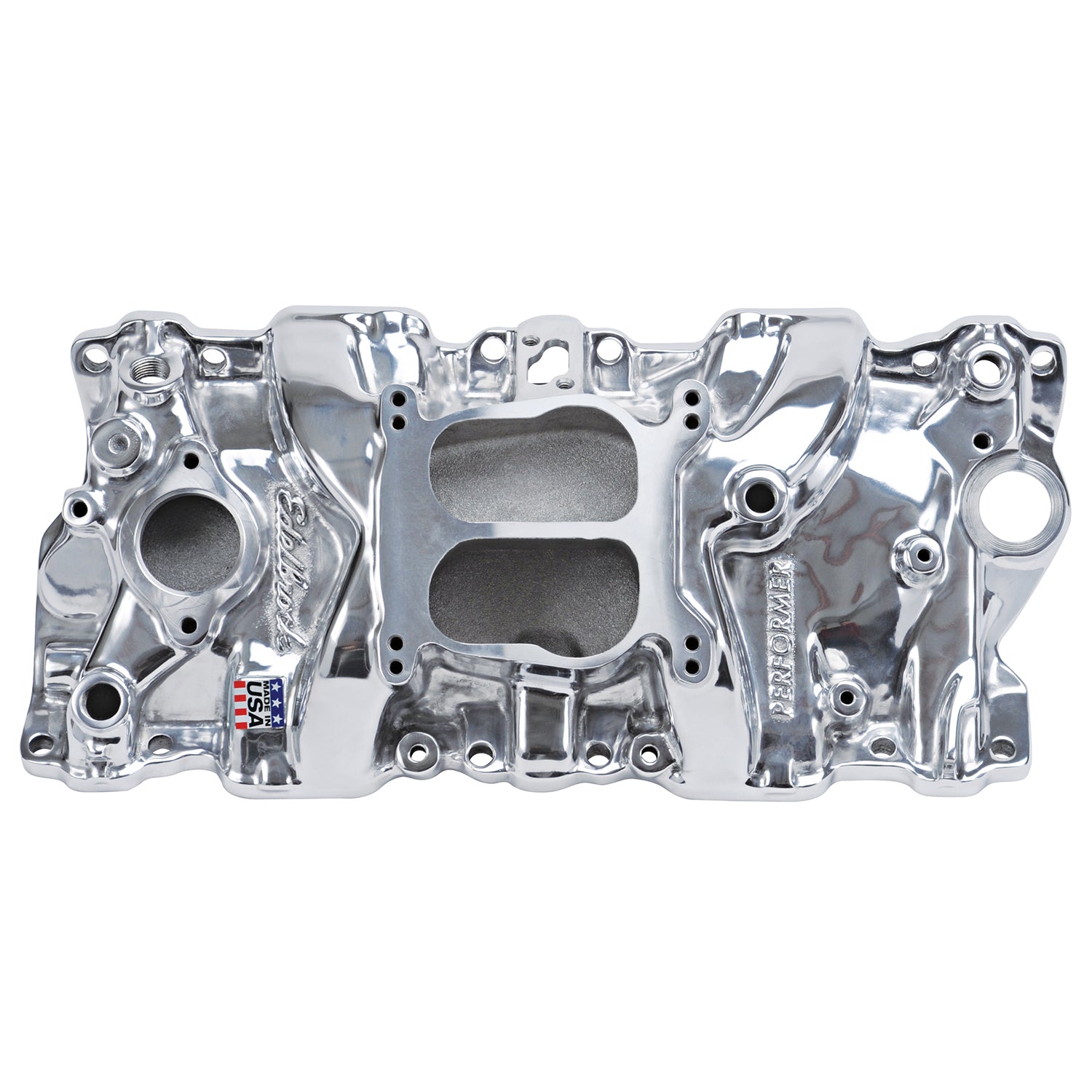 Performer Intake Manifold for 1987-95 Small-Block Chevy, Polished Finish