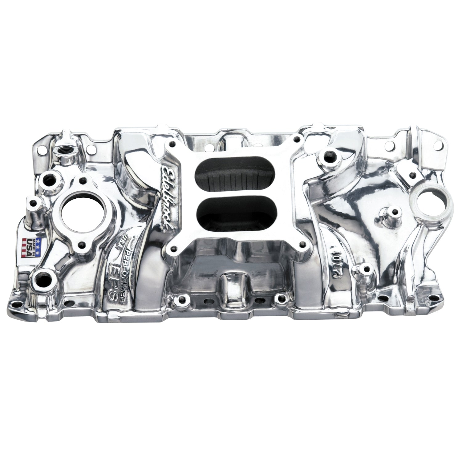 Performer EPS Intake Manifold for 1955-86 Small-Block Chevy, Polished Finish