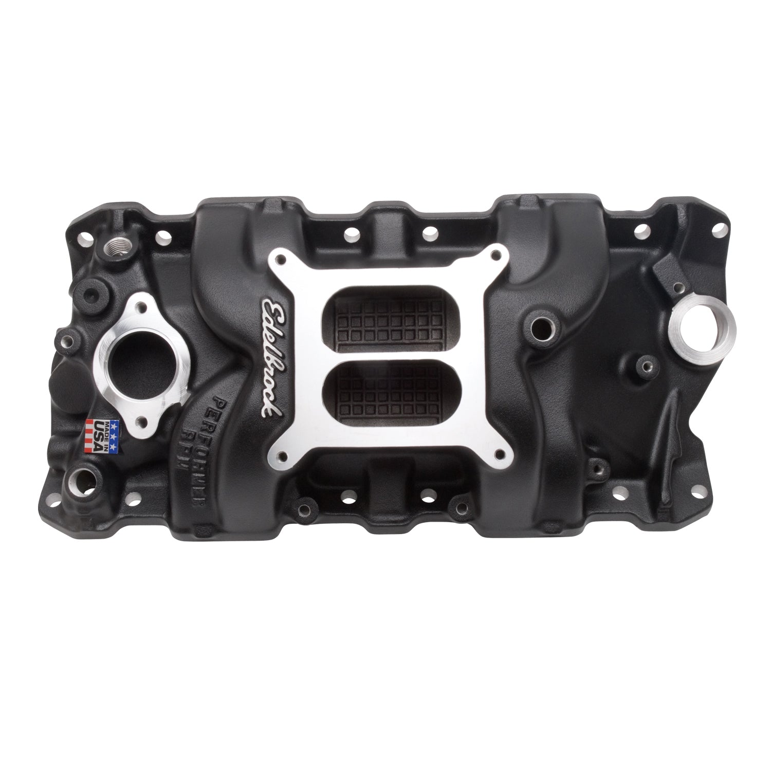 Performer RPM Small Block Chevy Black Intake Manifold