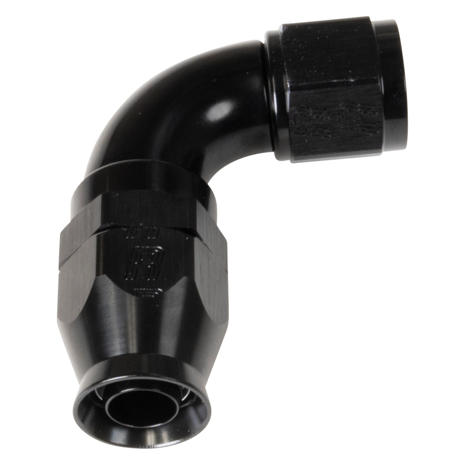 10 AN Pro PTFE 90 Degree Swivel Hose End With Black Finish