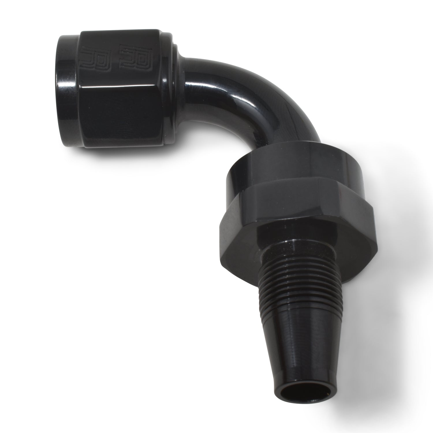 10AN 2-Piece 90 Degree Swivel Hose End Without Socket With Black Finish