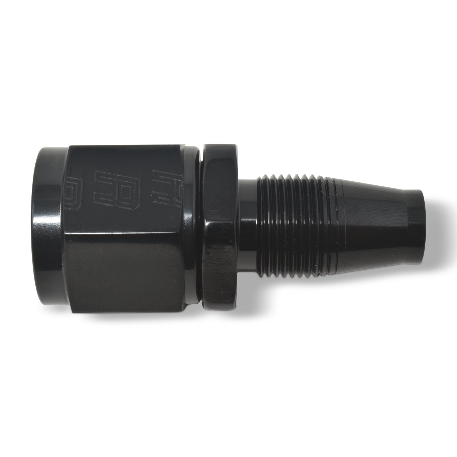 10AN 2-Piece Straight Swivel Hose End Without Socket With Black Finish