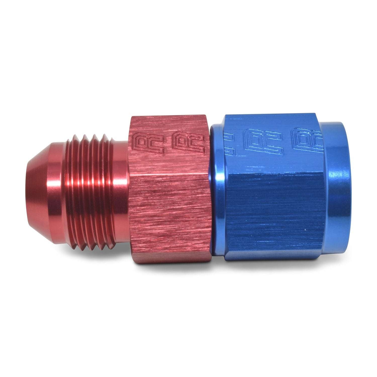 10AN Fuel Pressure Takeoff Adapter, 1/8" NPT Side Port With Red/Blue Finish