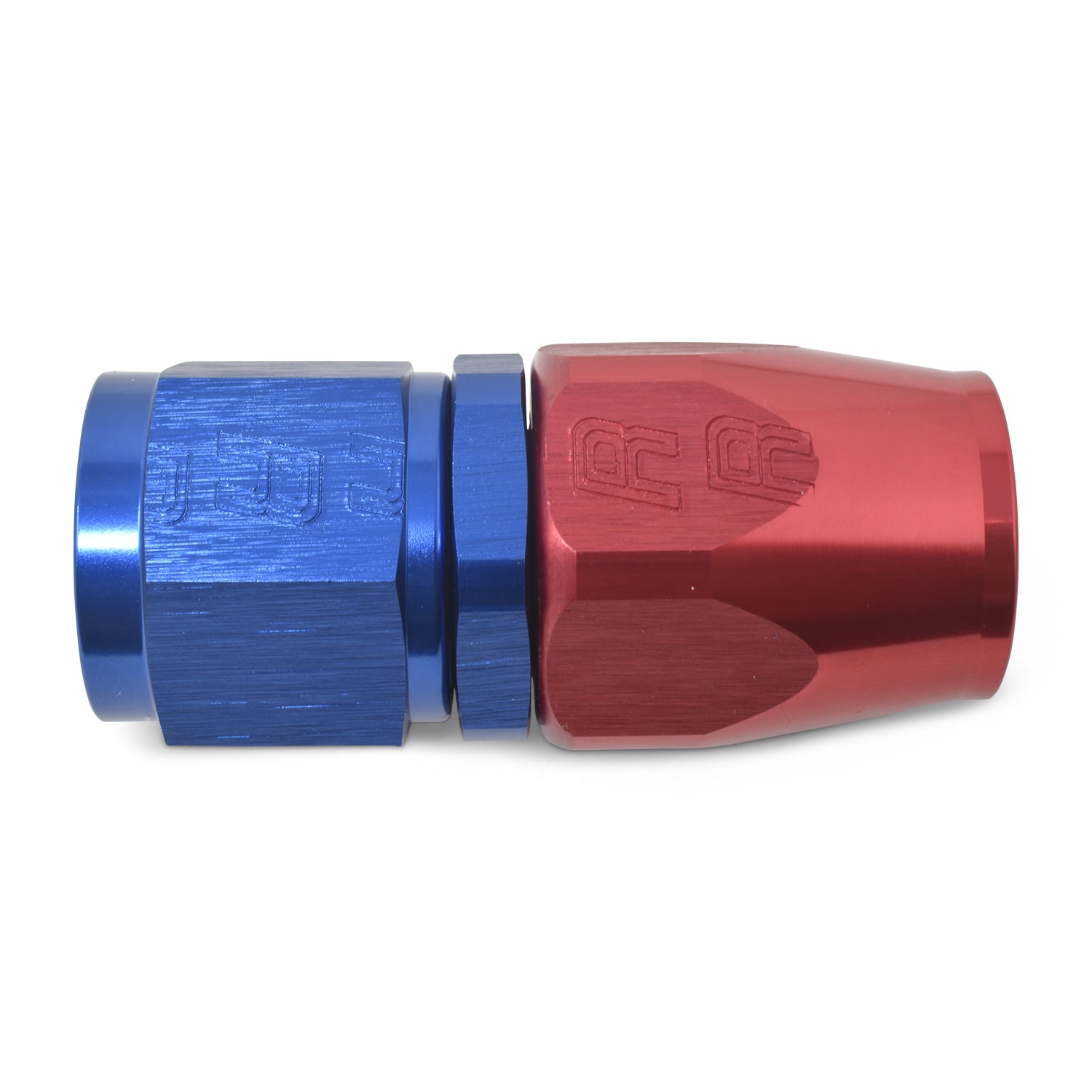 10AN ProClassic Straight Hose End With Red/Blue Finish