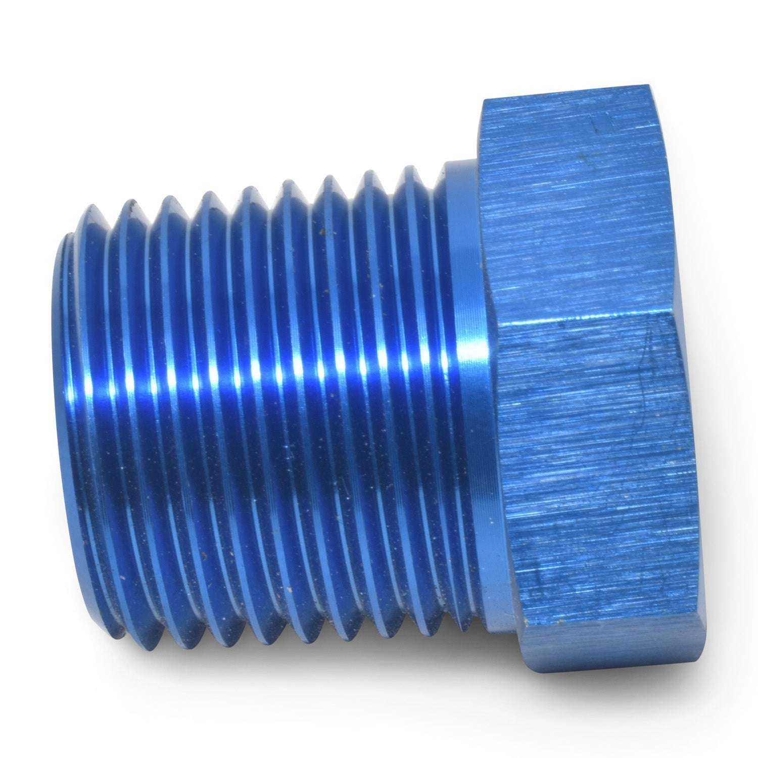 1/2" Male To 1/4" Female Pipe Bushing Reducer Adapter Fitting With Blue Finish