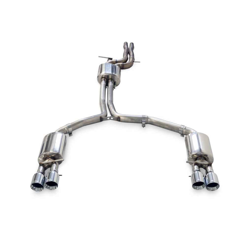 AWE Tuning Audi C7.5 A7 3.0T Touring Exhaust - Quad Outlet Chrome Silver Tips 3015-42070