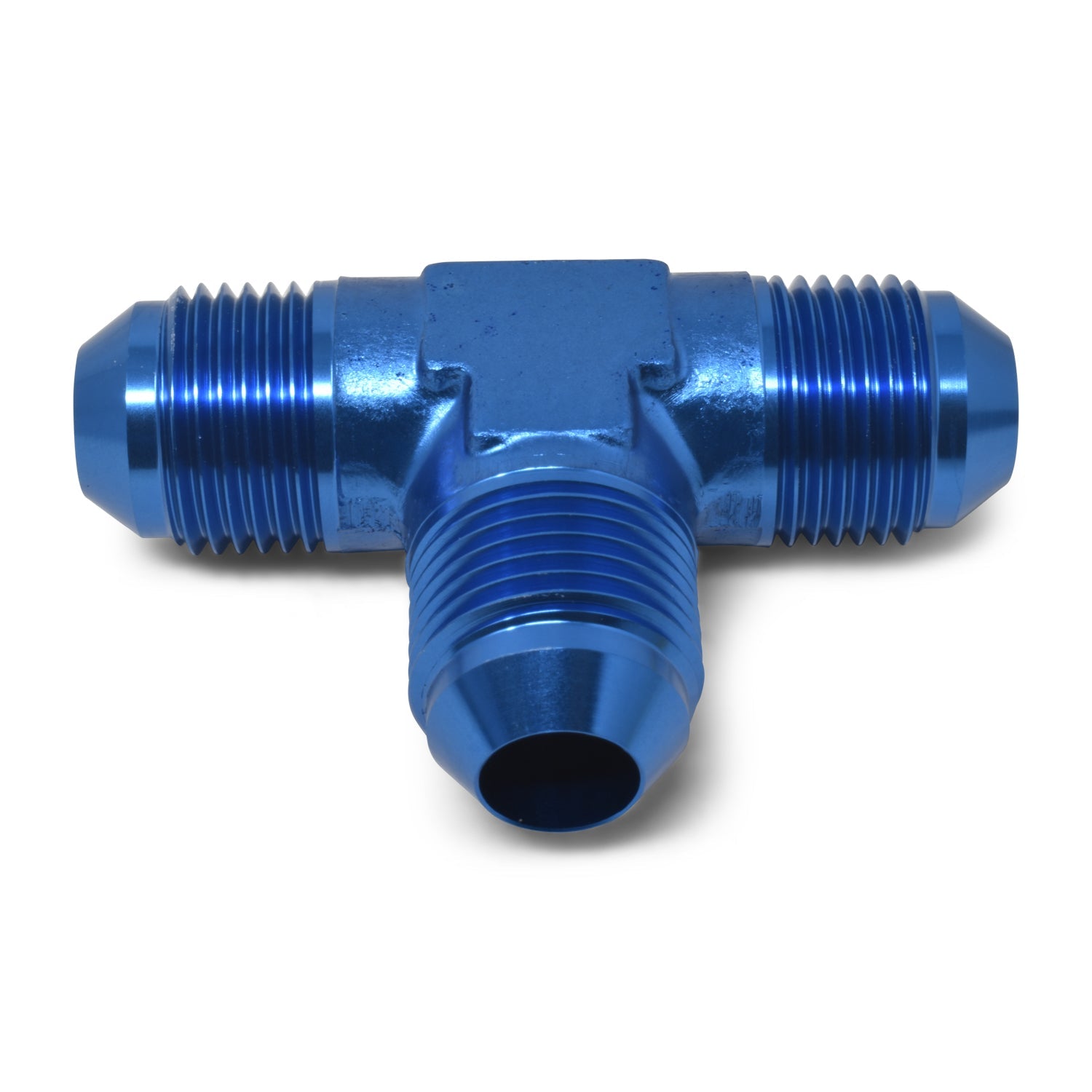 16AN Flare Tee Adapter Fitting With Blue Finish