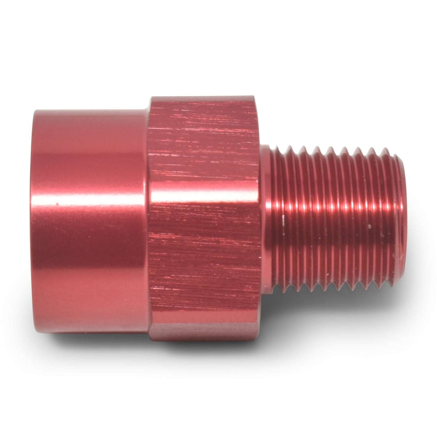 1/8" Male To 1/4" Female Pipe Bushing Reducer Adapter Fitting With Red Finish
