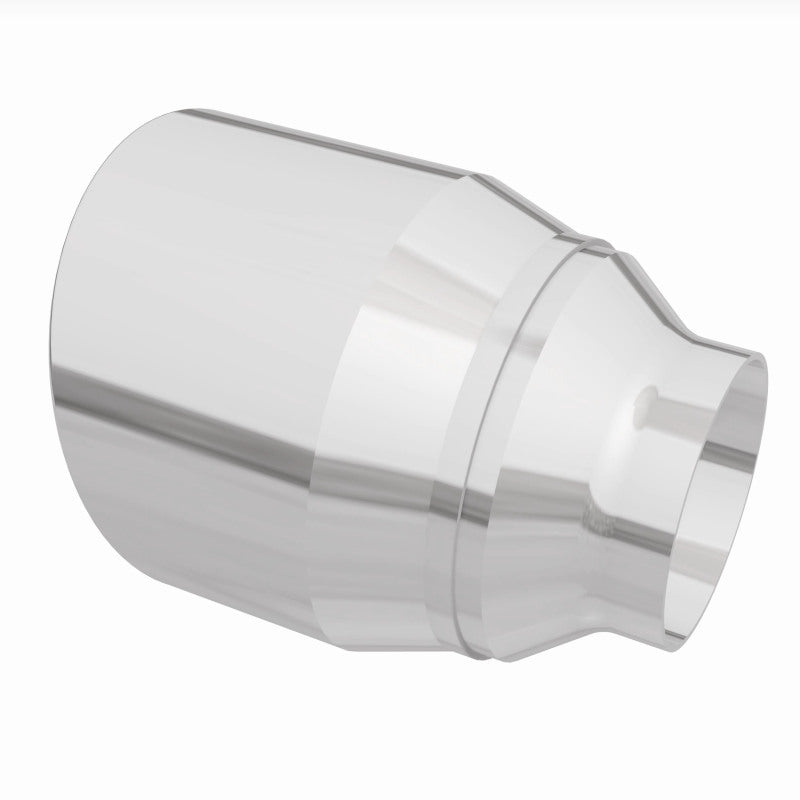 MagnaFlow Tip Stainless Double Wall Round Single Outlet Polished 4.5in DIA 2.5in Inlet 5.75in Length