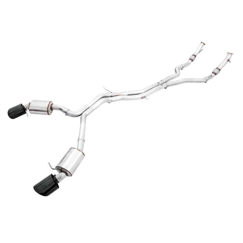 AWE Tuning Audi B8.5 All Road Touring Edition Exhaust - Dual Outlet Diamond Black Tips 3015-33018