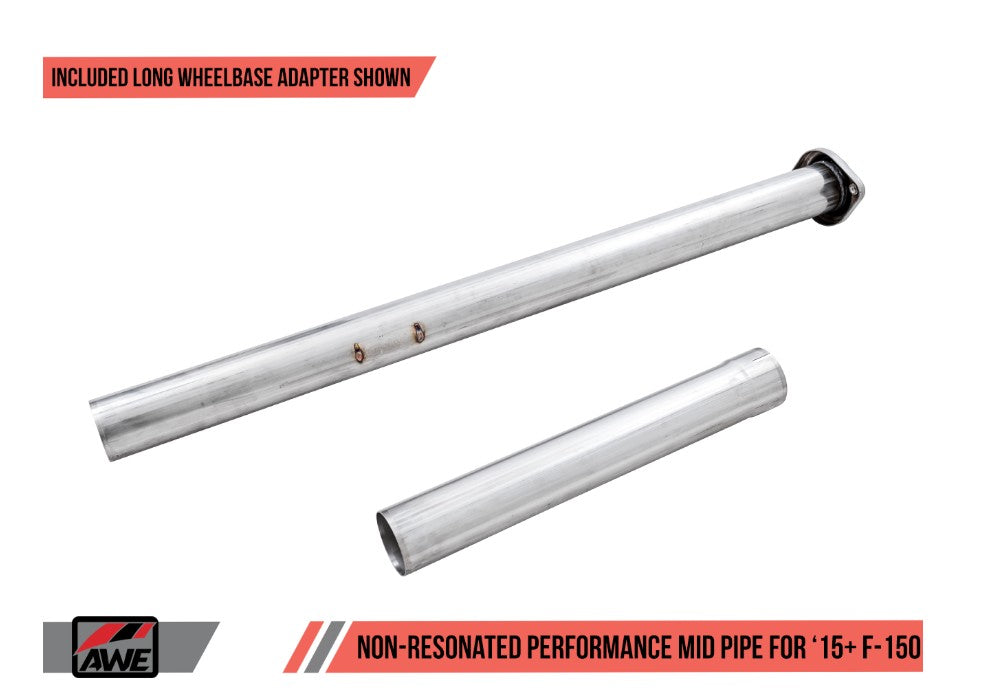 AWE Tuning 2015+ Ford F-150 Non-Resonated Performance Mid Pipe 3020-11026