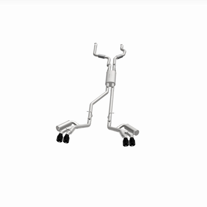 MagnaFlow 20-21 Ford Explorer 3.0L V6 Dual Exit Quad Black Chrome Tip Street Series Cat-Back Exhaust