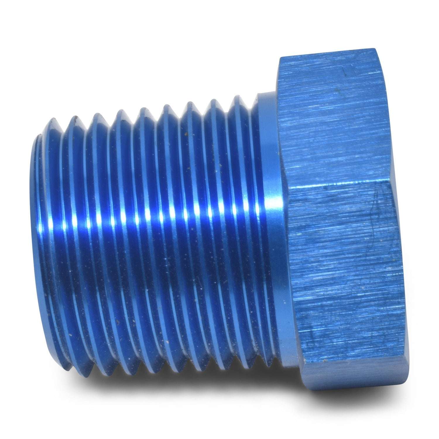 3/8" Male To 1/4" Female Pipe Bushing Reducer Adapter Fitting With Blue Finish