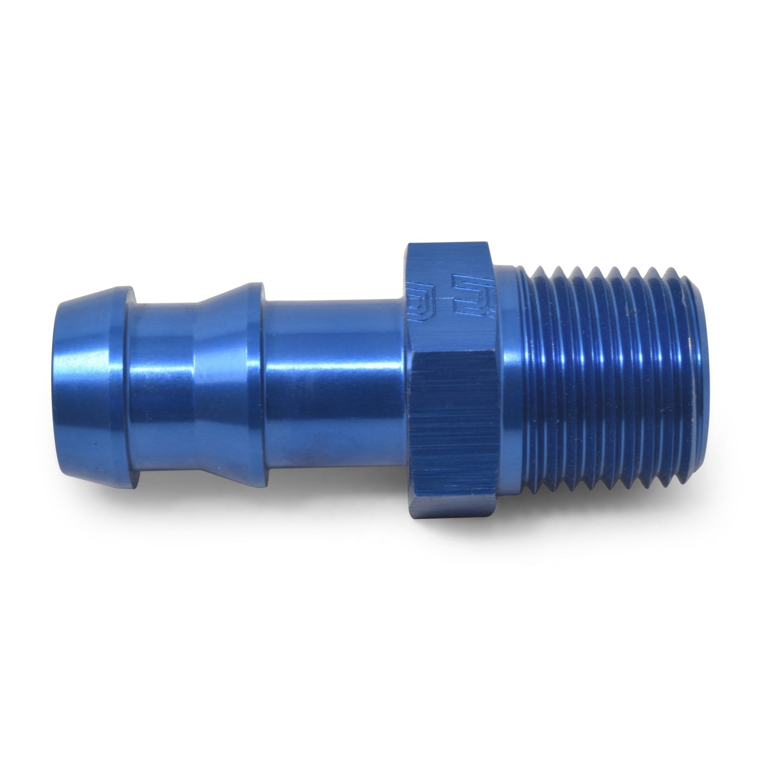3/8" Pipe To 3/8" Barb To Male NPT Blue Finish
