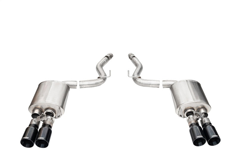 Corsa 2024-2025 Ford Mustang V8 5.0L 3in Axle-Back Exhaust System w/ Twin 4in Black Straight Tips