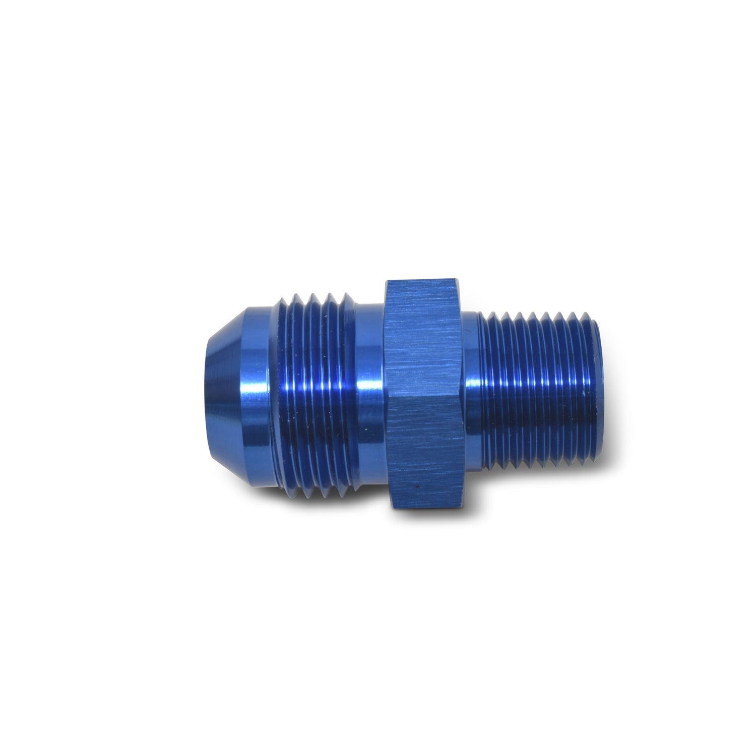 4AN Flare To 12mm X 1.25 Metric Adapter Fitting With Blue Finish