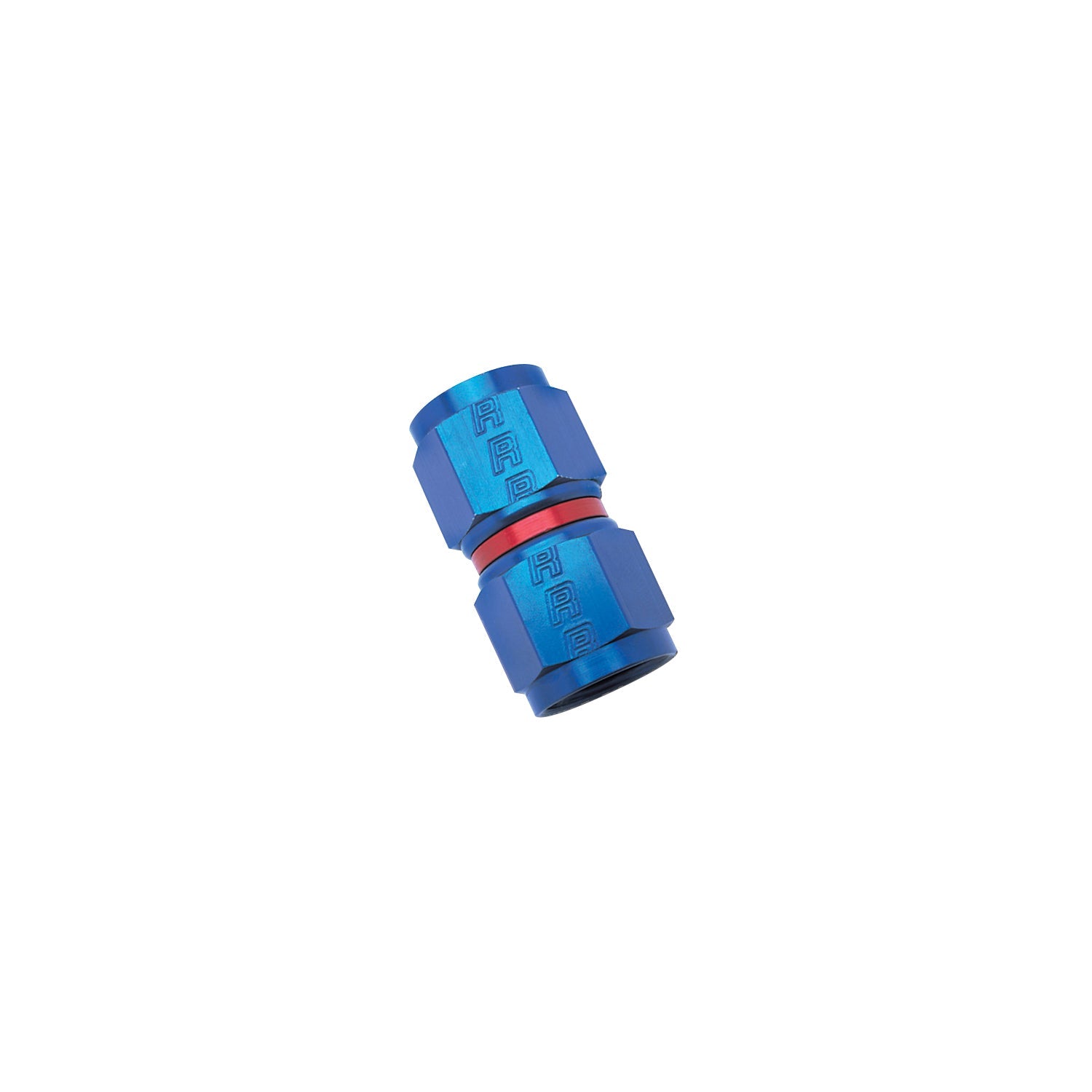 4AN Straight Swivel Coupler Adapter Fitting With Red/Blue Finish