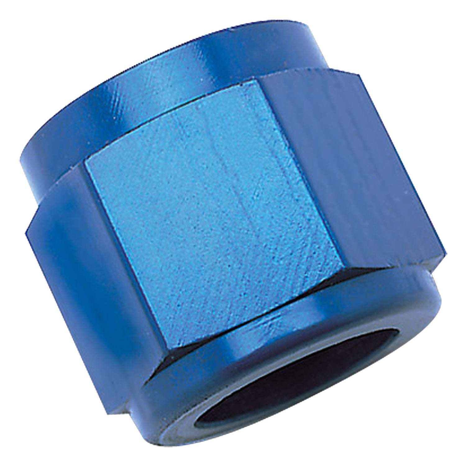 4AN To 1/4" Tube Nut Adapter Fitting With Blue Finish - 6 Pack