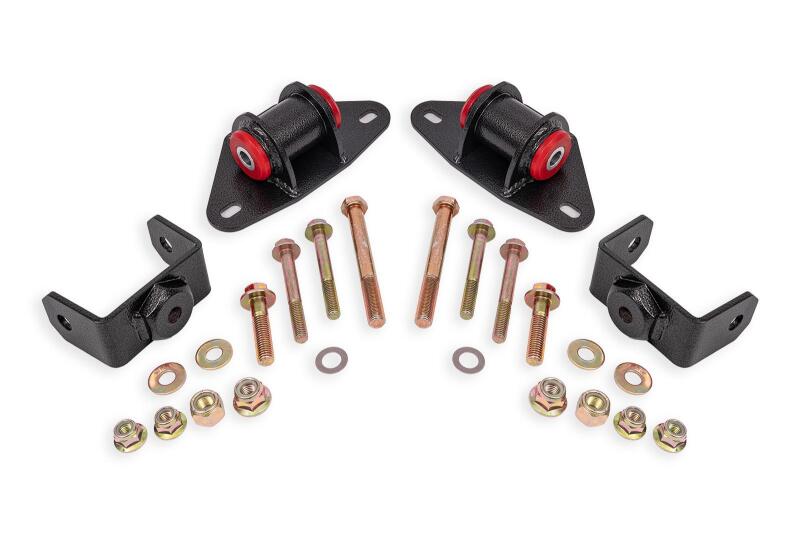 BMR Suspension 14-19 Chevrolet Corvette Motor Mount Kit - Black Hammertone