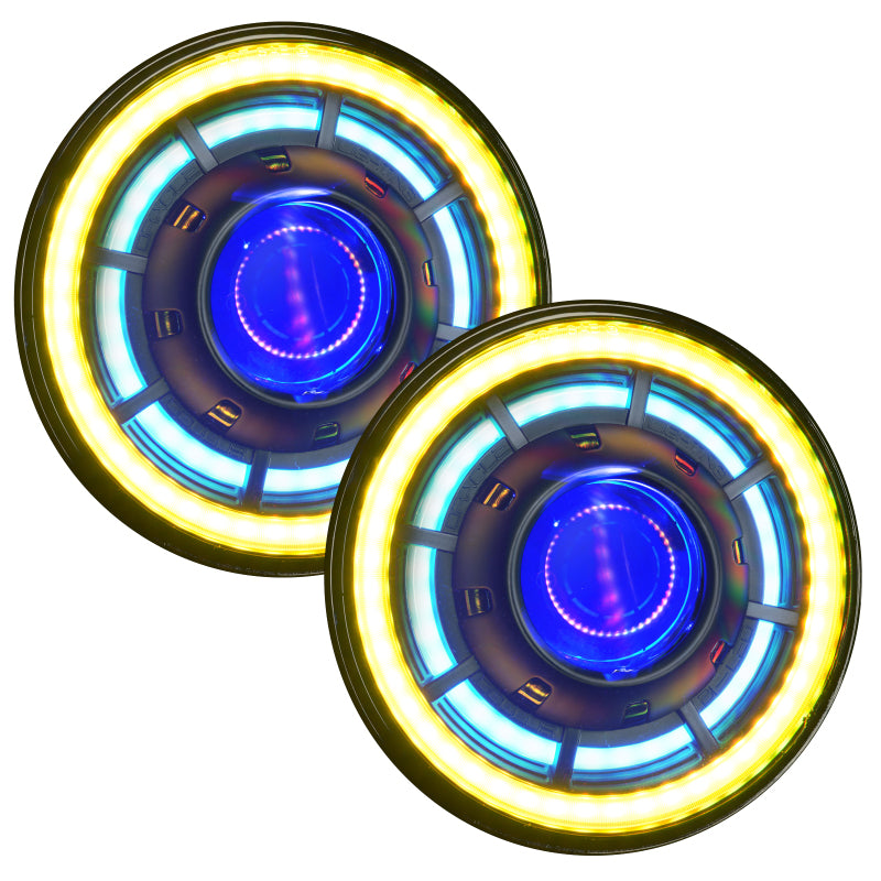 ORACLE Lighting 0718 Jeep Wrangler JK Oculus 7in ColorSHIFT Bi-LED Projector Headlights