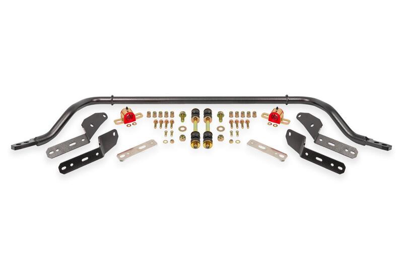 BMR 64-67 GM A-Body 1.25in Hollow 2-Hole Adjustable Front Sway Bar Kit - Black Hammertone