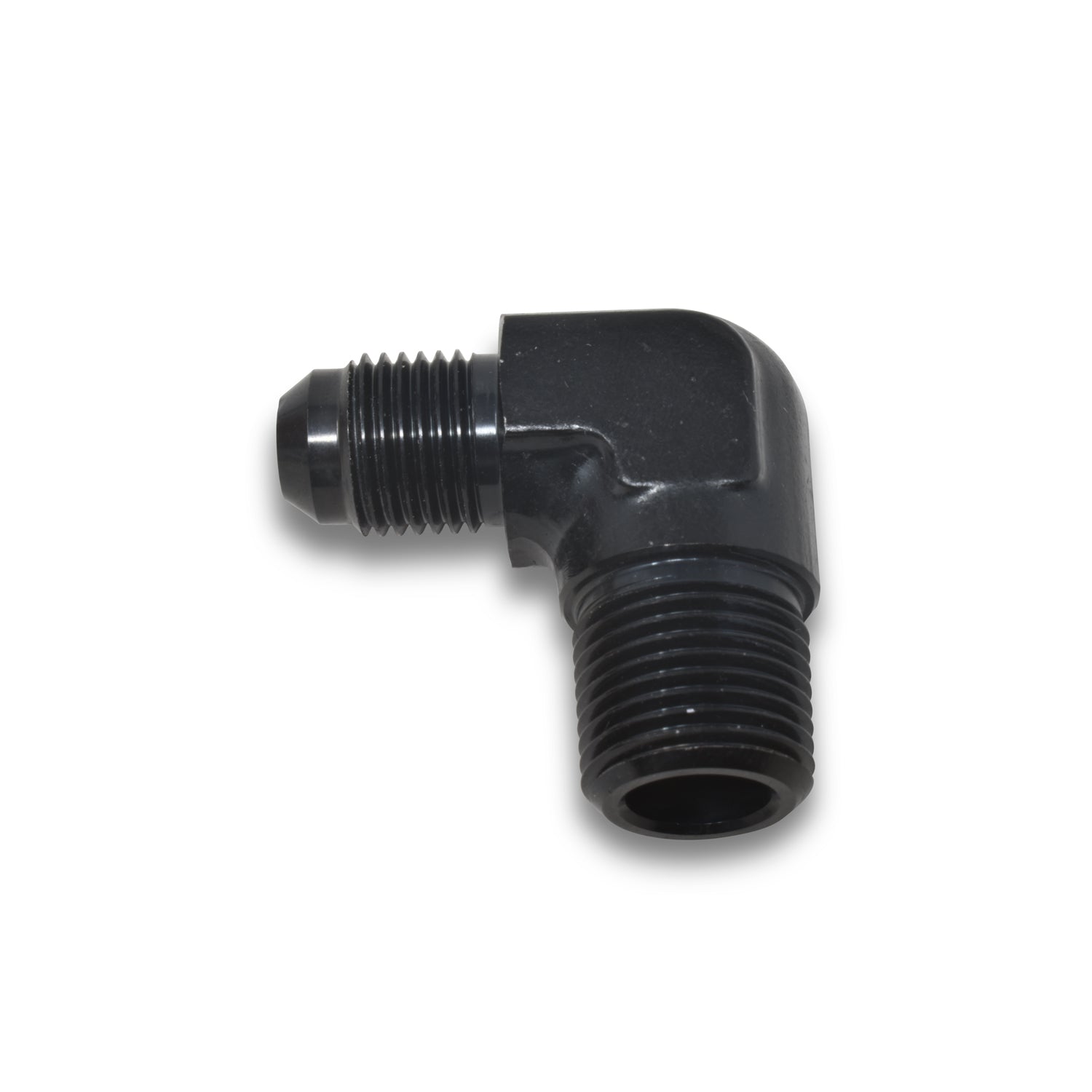 6AN 90 Degree Flare To 3/8" Pipe Adapter Fitting With Black Finish