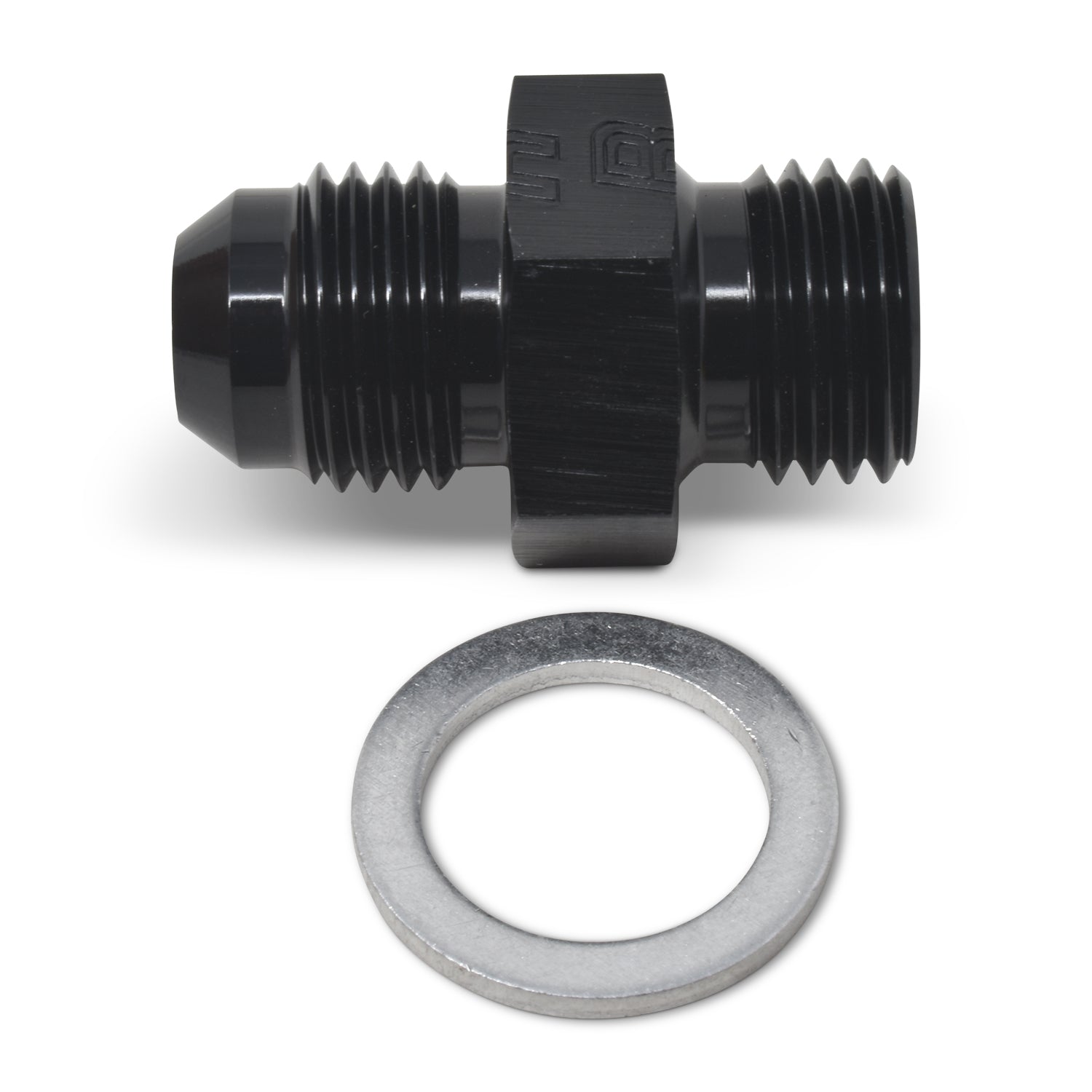 6AN Flare To 14mm X 1.5 Metric Adapter Fitting With Black Finish