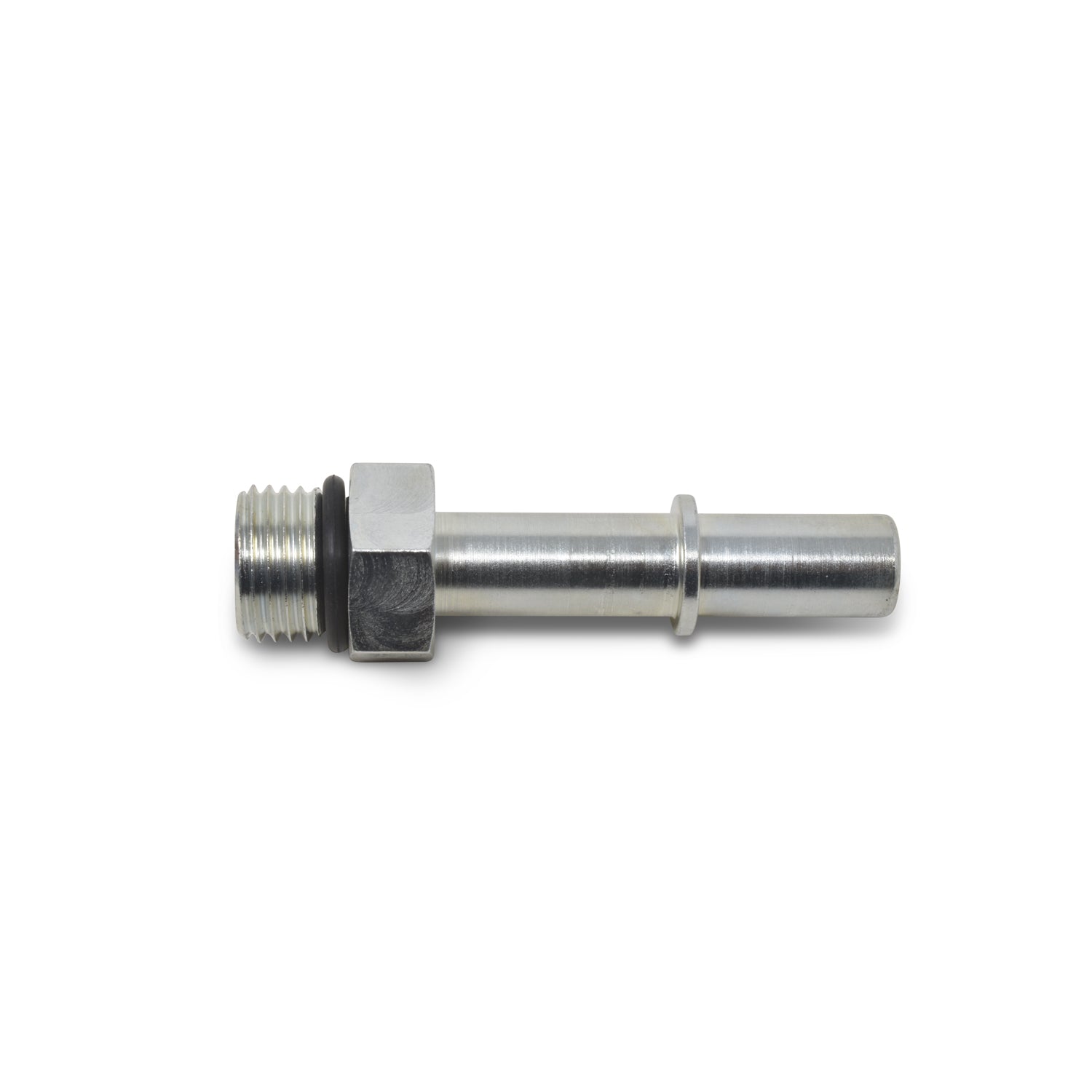 6AN Male (ORB) SAE port x 3/8" SAE Quick-Disconnect Male Adapter w/ Zinc Finish