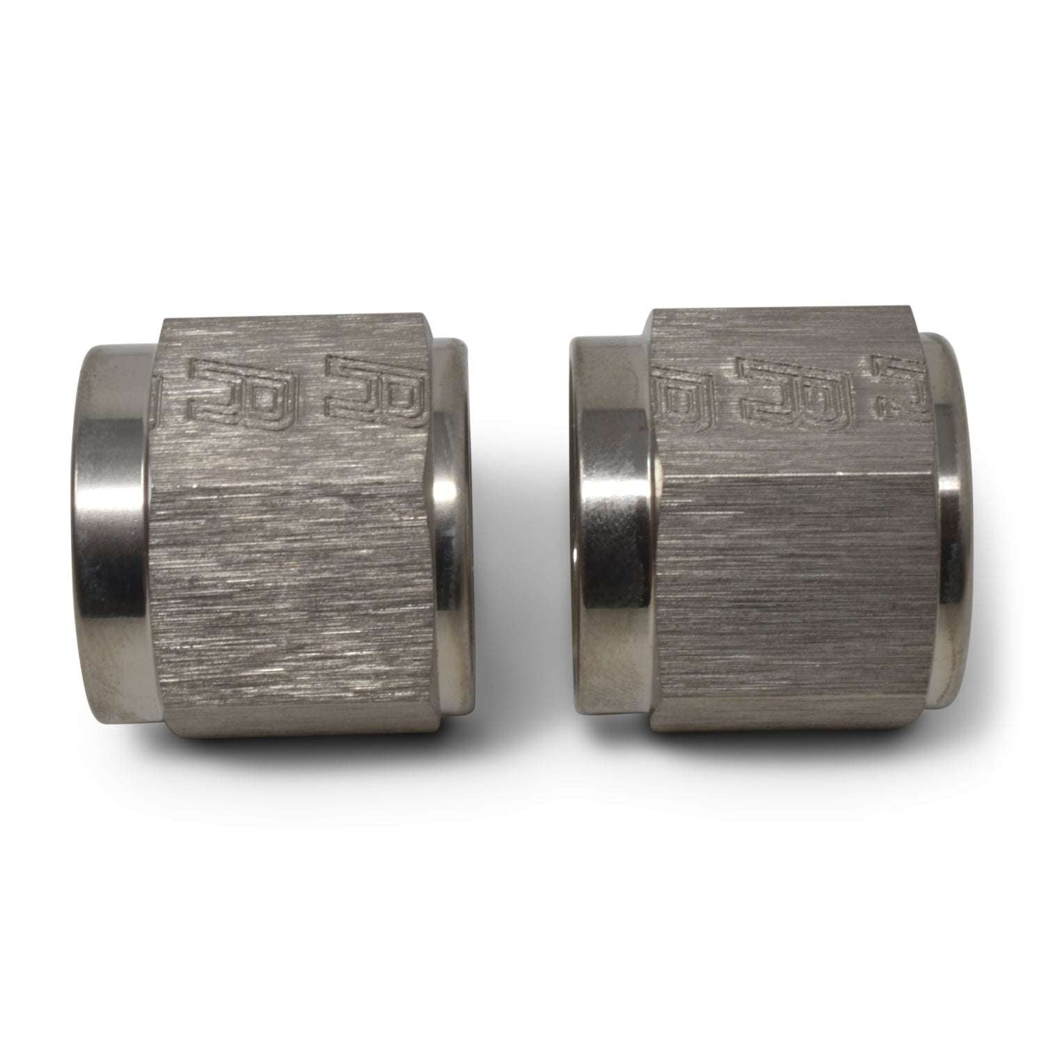 6AN To 3/8" Tube Nut Adapter Fitting With Endura Finish - Pair
