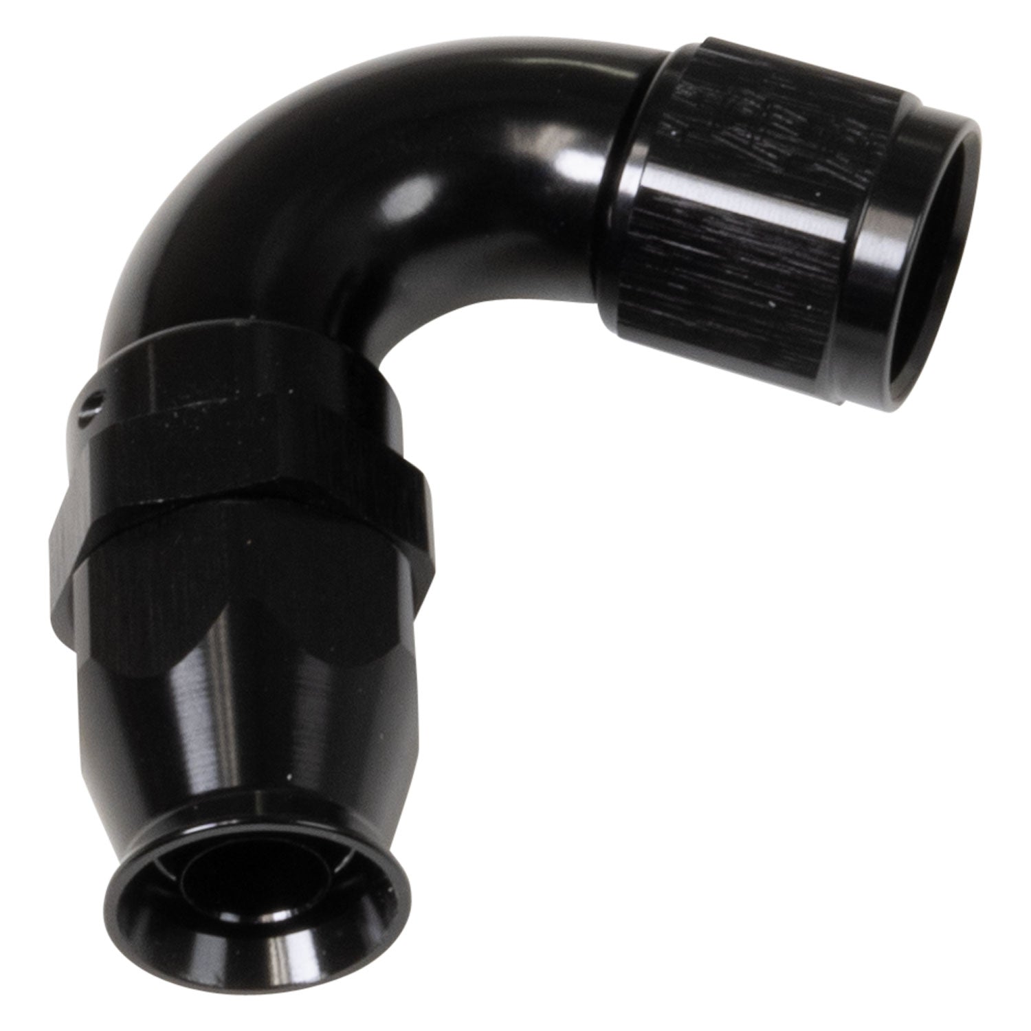 8 AN Pro PTFE 120 Degree Swivel Hose End With Black Finish