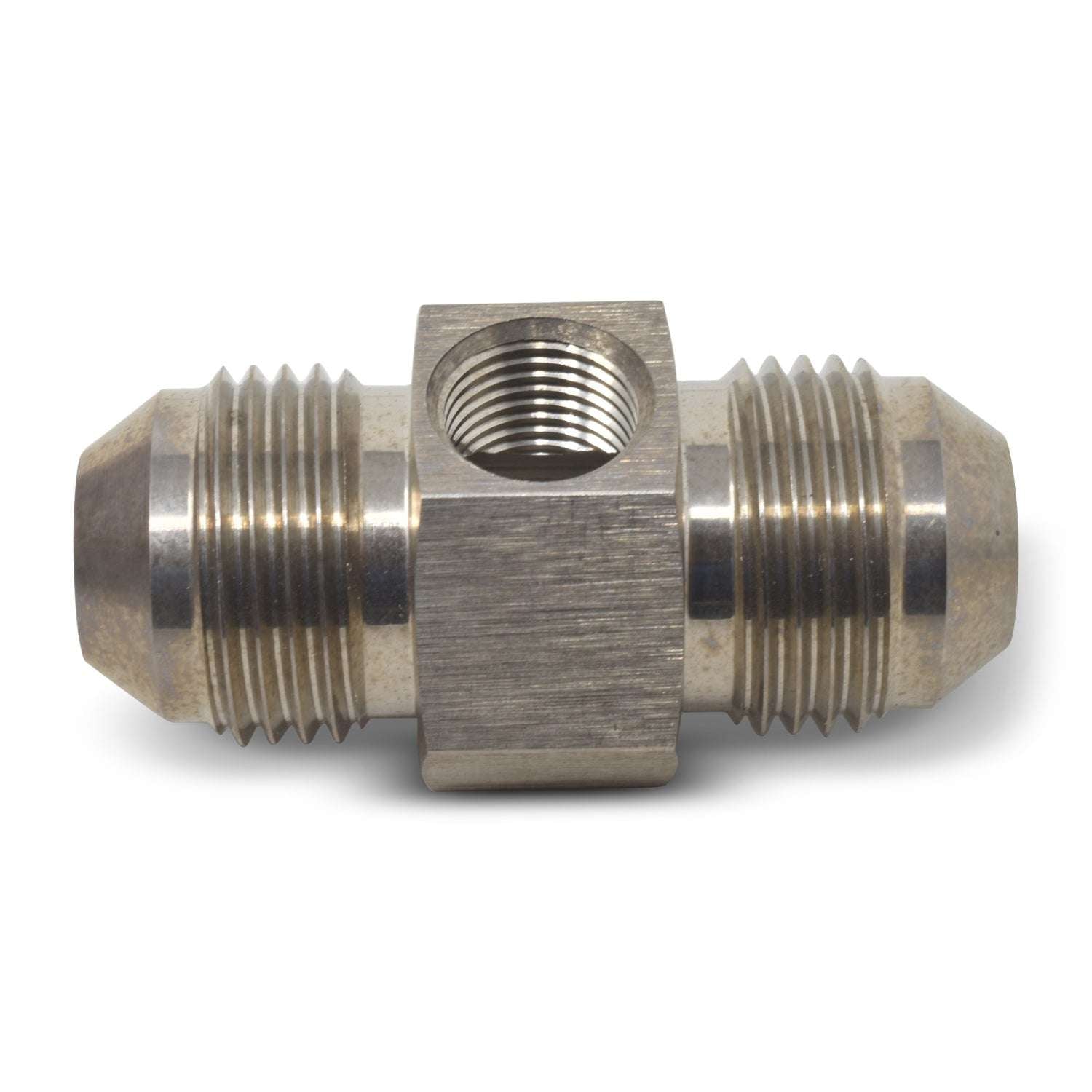 8AN Flare Union Fuel Pressure Adapter With Endura Finish