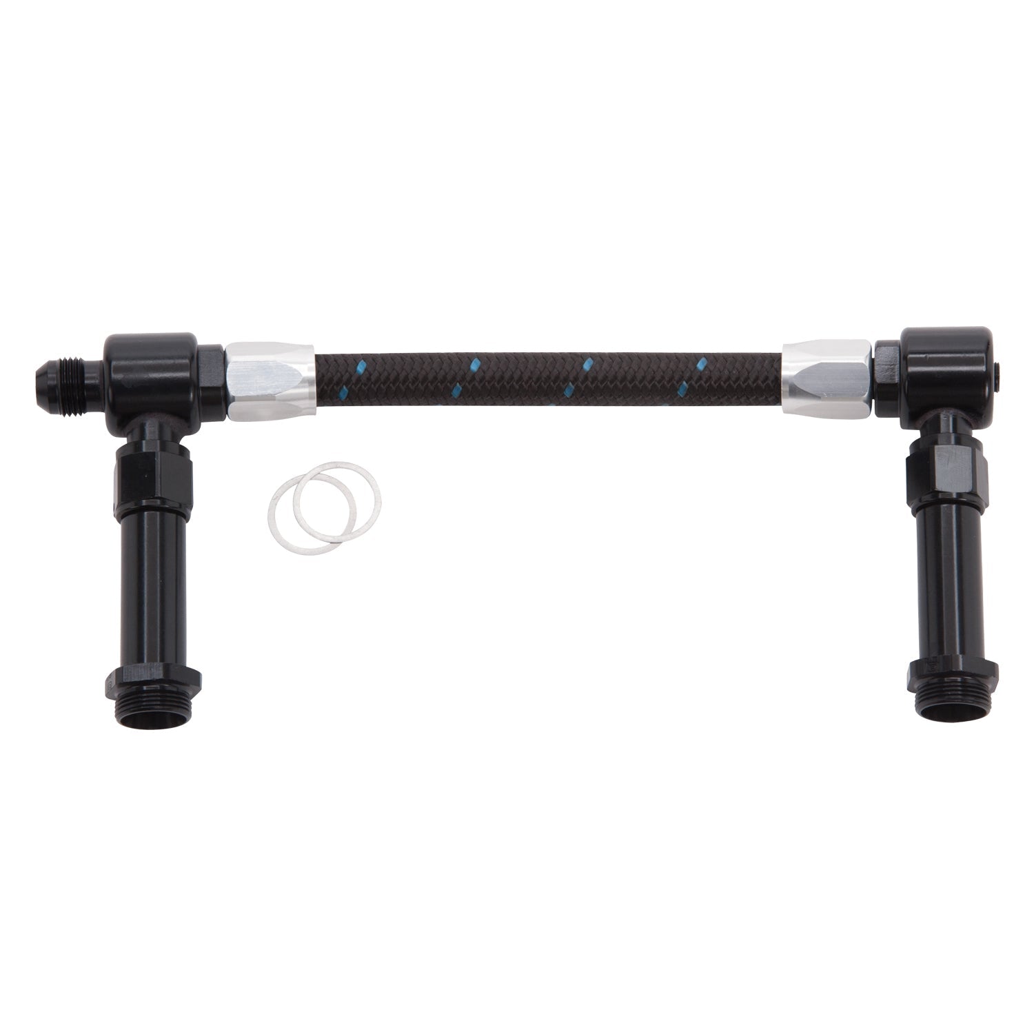 8AN ProClassic Carb Inlet Kit, Holey 4150 Carbs With Black/Silver Finish