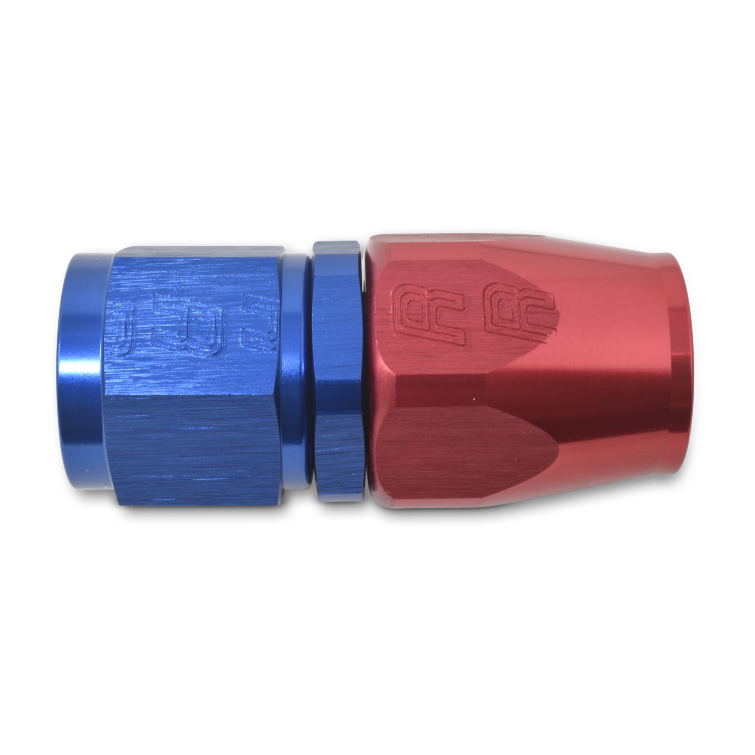 8AN ProClassic Straight Hose End With Red/Blue Finish