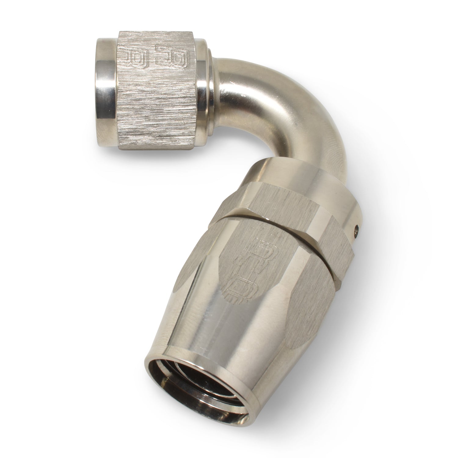 8AN ProClassic Swivel 120 Degree Tight Radius Hose End With Endura Finish