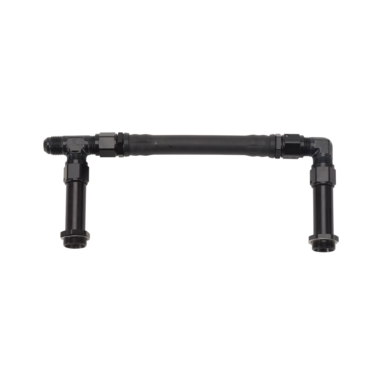 8AN Twist-Lok Carb Inlet Kit, Holey 4150 Carbs With Black Finish