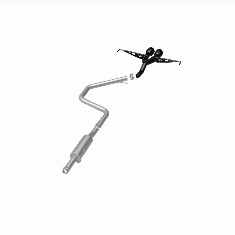 MagnaFlow 2019 Hyundai Veloster 1.6L 2.5in Center Exit Stainless Steel Cat-Back Exhaust w/Blk Tips