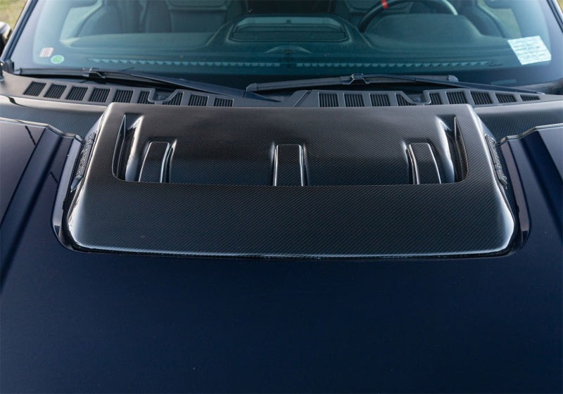 Ford Racing 21-24 Ford F150 Raptor Carbon Fiber Hood Vent - Gloss