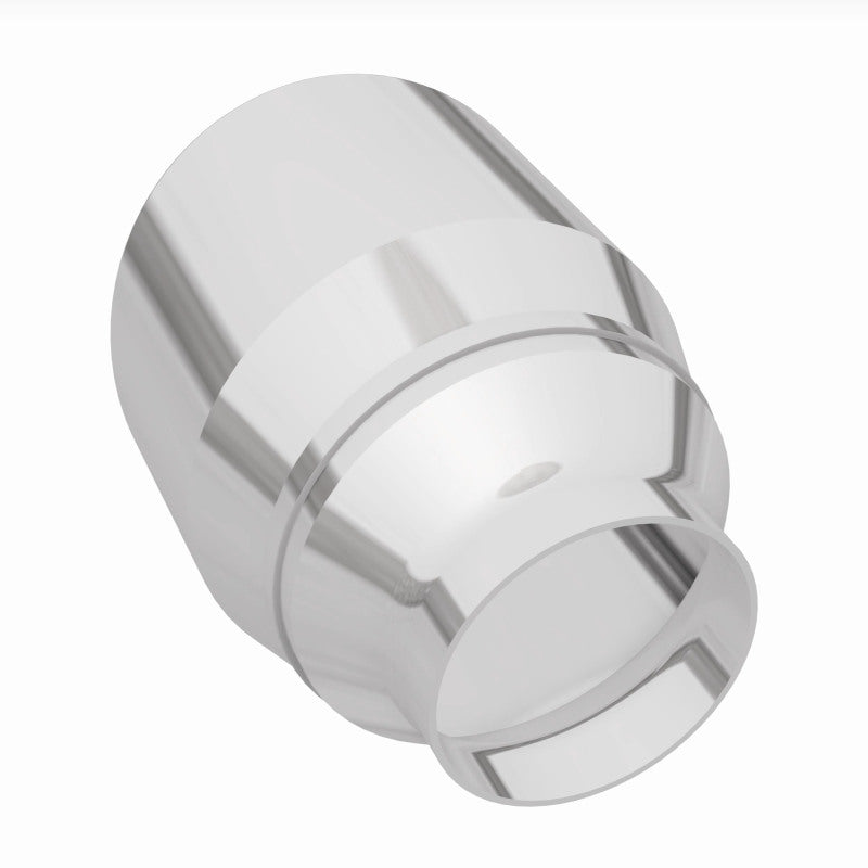 MagnaFlow Tip Stainless Double Wall Round Single Outlet Polished 4.5in DIA 2.5in Inlet 5.75in Length