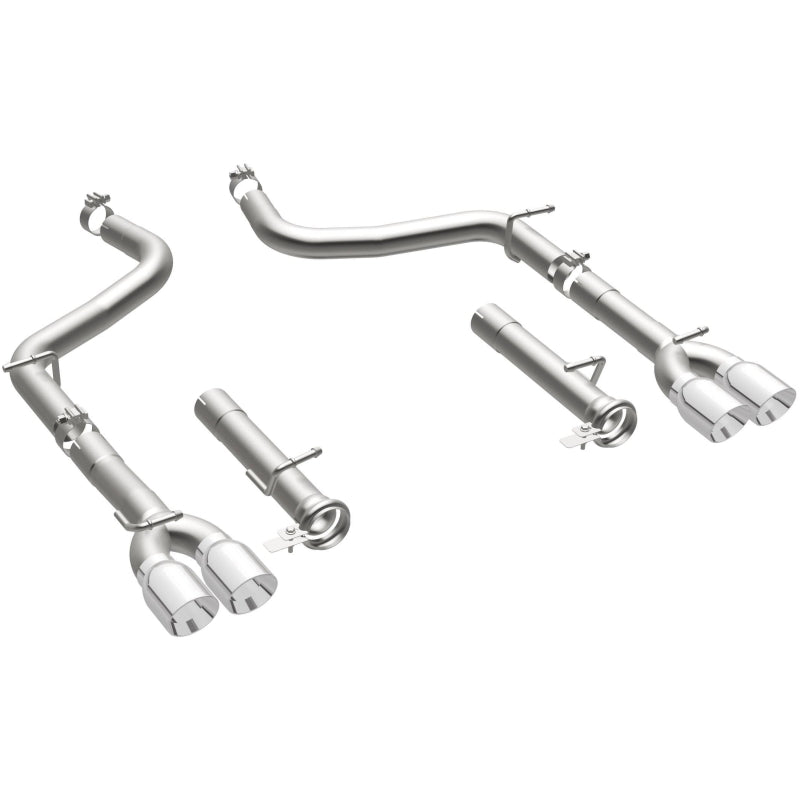MagnaFlow Axle-Back, SS, 2.5in, Quad Split Rear 3.5in Tip 2015 Dodge Challenger R/T 5.7L