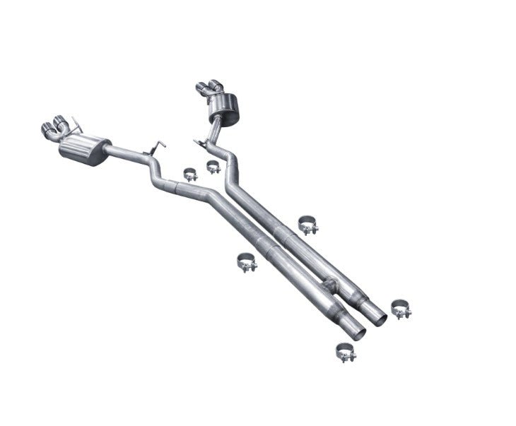 ARH 2015+ Ford Mustang 2-1/4in x 2-1/2in Catback w/ Polished SS Quad Tips MTC-18214212CTBK