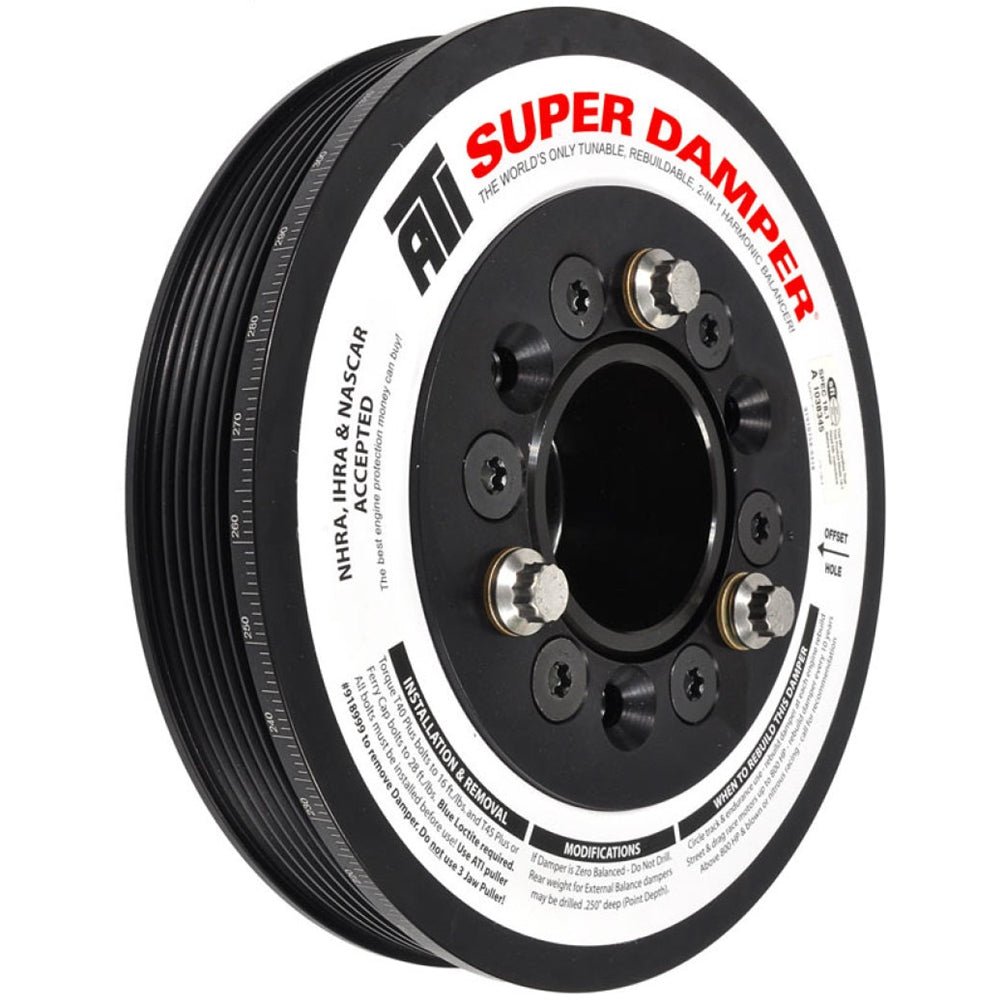 ATI Damper - 8.25in - Alum - 10 & 4 Grv - LS7 - Y Body Corvette - Gen 5 Z28 - LS3 - 10 Percent OD ATI918622