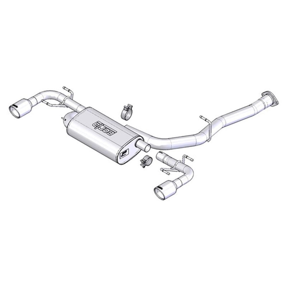 Borla 03-09 Mazda RX-8 1.3L Single Round Rolled Angle-Cut Cat-Back Exhaust 1014015
