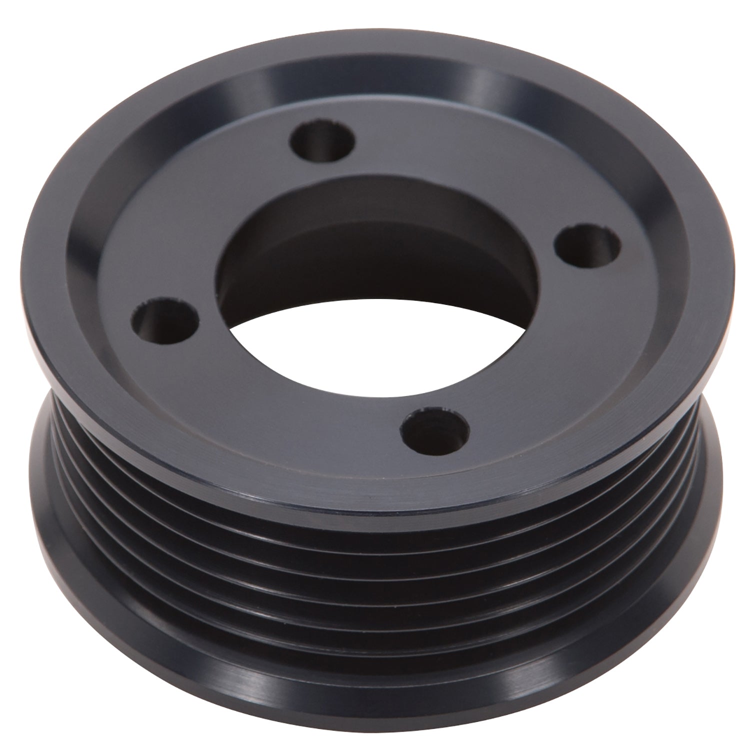 Edelbrock Competition Supercharger Pulley #15814 2.625 in. 6-Rib, Black Anodized
