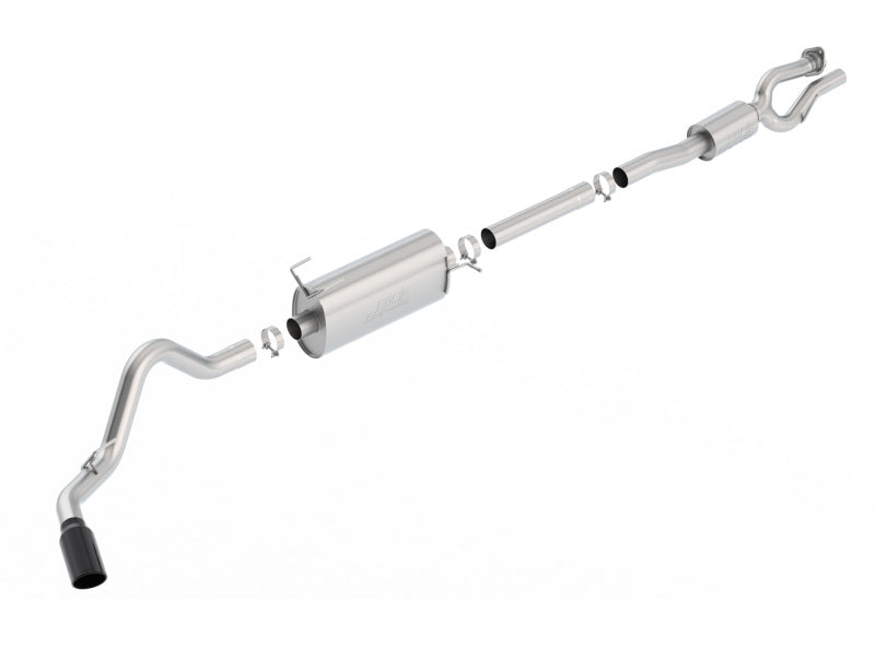 Borla S-Type Cat-Back 17-19 Ford F-250/350 Super Duty Side Exit Exhaust - Black Chrome Tip