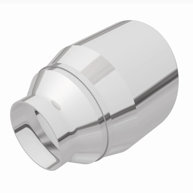 MagnaFlow Tip Stainless Double Wall Round Single Outlet Polished 4.5in DIA 2.5in Inlet 5.75in Length