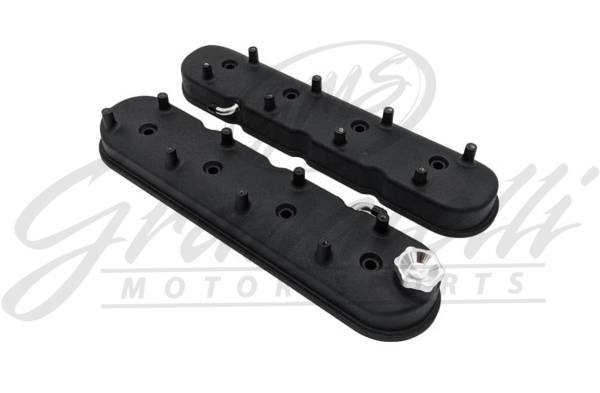 GranatelliÊMotor SportsÊÊLS Tall Valve Cover Black Wrinkle Finish, 4.8, 5.3, 5.7, 6.0, 6.2, 7.0L, Pair