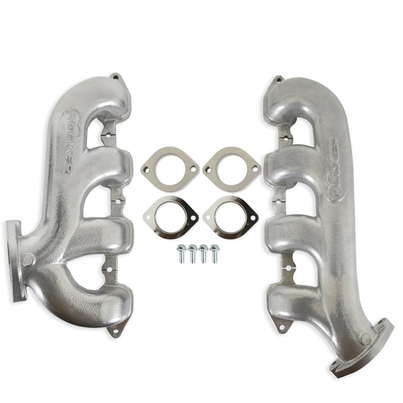 Hooker BlackHeart LT Swap Exhaust Manifolds - Rear Dump SBC Exit - Silver 1